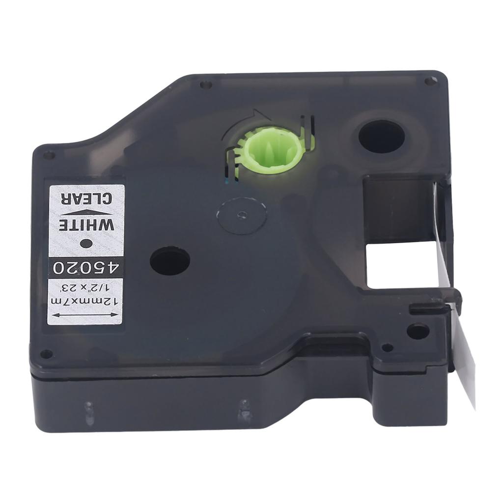 Label Maker Tape 12mm 23ft Long Waterproof Oil Resistant Even Ink Long Lasting Labeler Tape for