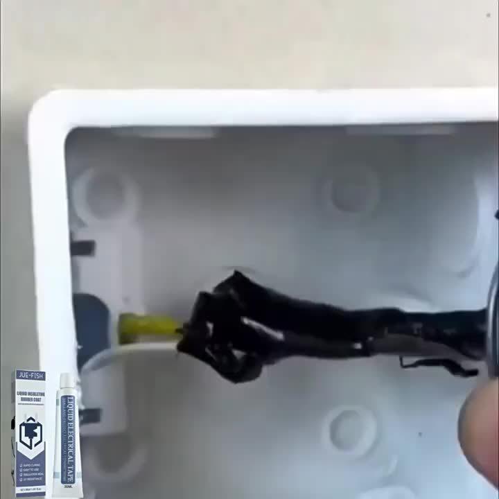 1,01 унции водонепроницаемой жидкой изоляционной ленты - силиконовый резиновый клей для электрических проводов, кабелей и печатных плат - черный/белый