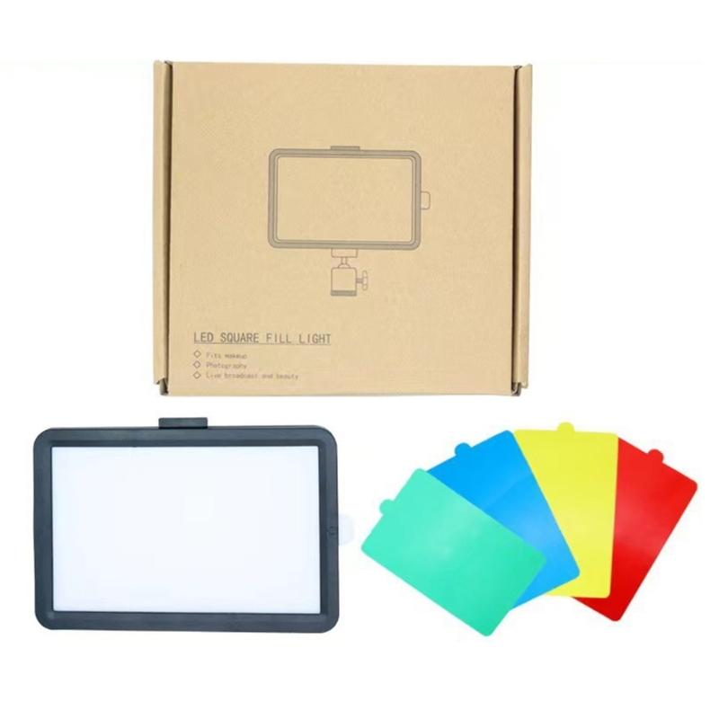 Светодиодные студийные светильники 2700-6000K Регулируемая яркость Питание от USB Дополнительный штатив и цветные фильтры для видеозаписи