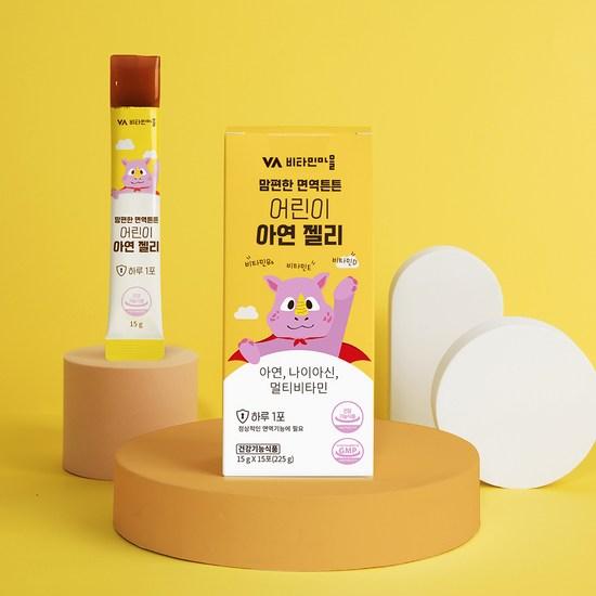 Vitamin Village Comfortable Immune Strong детское цинковое желе 15 г x 15 шт., 225 г, 1 шт., корейская здоровая пища