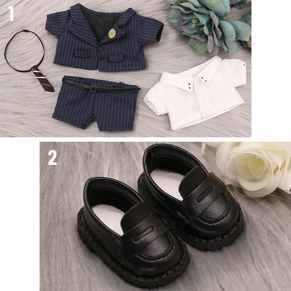 New Shirt Fashion Suit Cotton Doll Outfit Doll Tops Pants 20cm Doll Clothes Plush Doll's Clothes