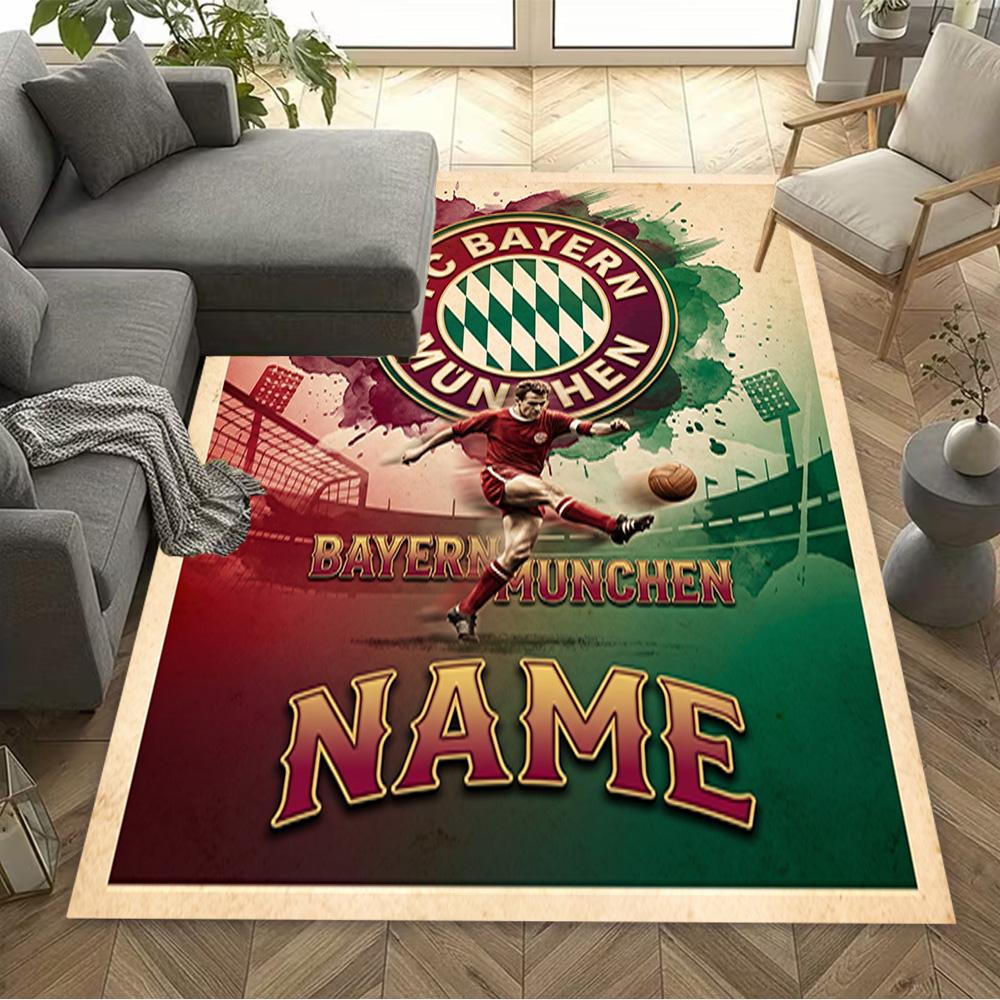 Bayern Munich Soccer Poster Floor Mat Perfect for Study room Dining Room Foyer Living Rooms Anti-slip Rug Office home decor