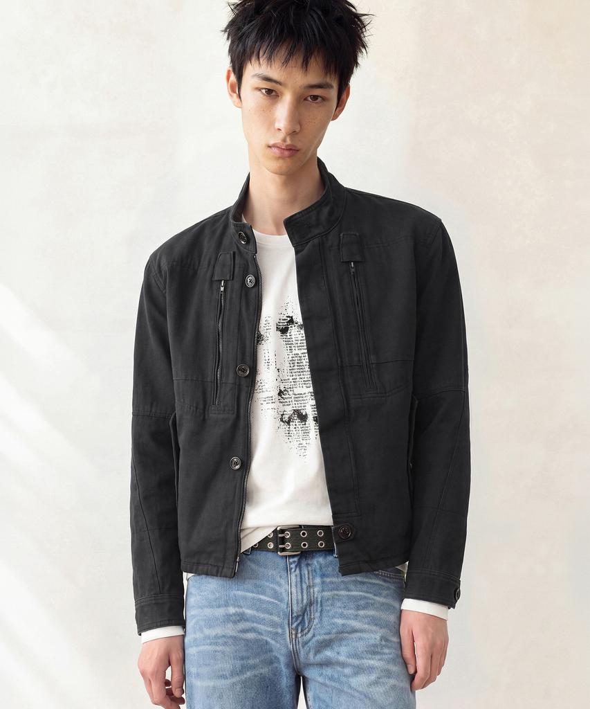 BLUESUNFLOWER Vintage Fade High-Neck Jacket_Ch