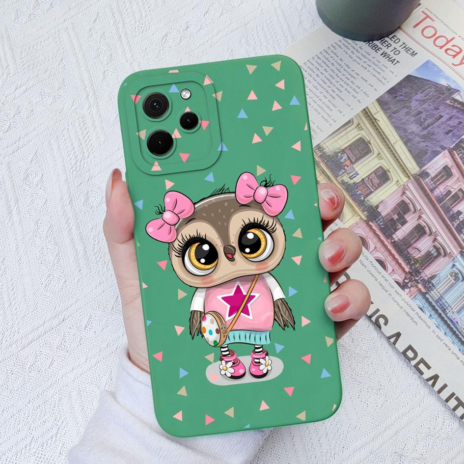 Liquid Silicone Case For Honor 30 50 70 Lite X8A X7A 9X Pro Magic5 Pro Cute Fashion Cat Shockproof Matte Phone Bag Soft Square Cover For Honor Bumper