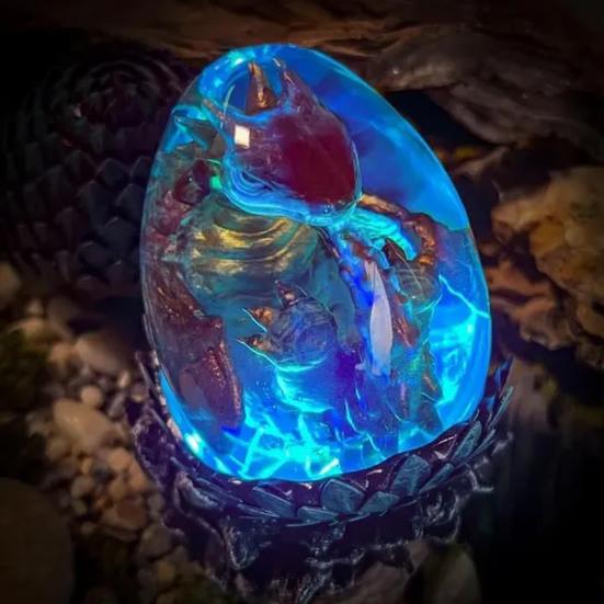 Ночной светильник в виде яйца динозавра ручной работы в виде дракона, инкубационный светильник в виде яйца динозавра для детей