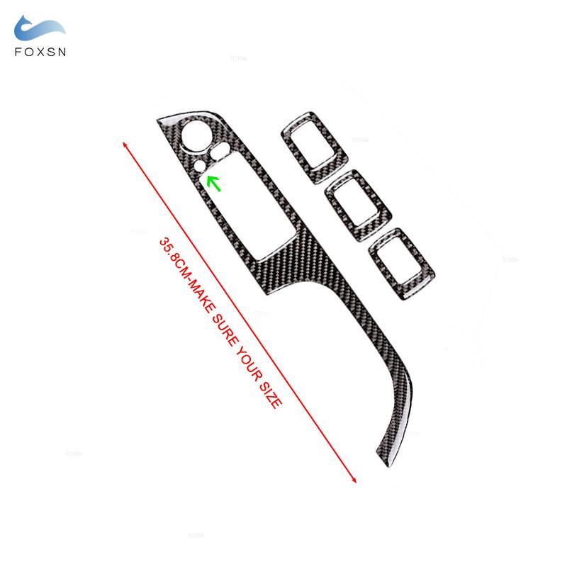 4 шт., накладка на панель переключателя двери, окна, из углеродного волокна для BMW 3 серии E90 320i 325i 2005 2006 2007 2008 2009 2010 2011