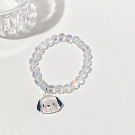 Браслет из бусин Прозрачный браслет с искусственными кристаллами Милый браслет с подвеской в виде мультяшного животного Подарок