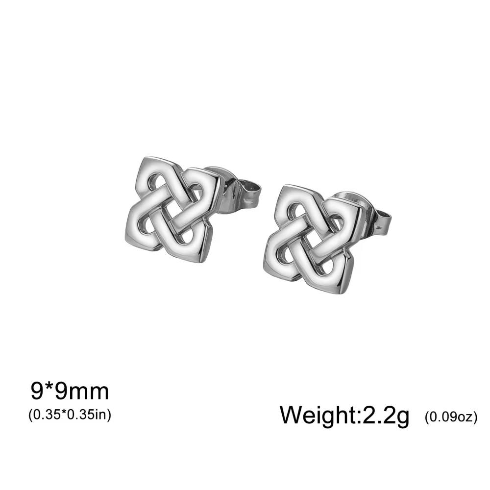 Xiaomi Skyrim Trinity Knot Stud Earrings Stainless Steel Triquetra Celtics Knot Earring for Women Irish Vintage Amulet Jewelry Gift