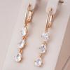 Oval Zircon Tassel Gold Color Dangle Earrings for Women Trendy Earrings Jewelry Accessories