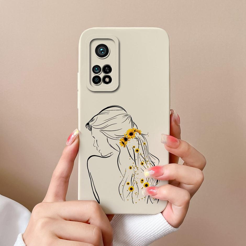 For Xiaomi Mi 10T Pro 5G Case Matte Silicone Shell For Xiaomi10T Pro 5G Sweet Girls Butterfly Cartoon New Design Fashion Funda