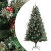 Day and Night - Day and Night Christmas Tree and Pine Cones Green PVC and PE 225 Cm