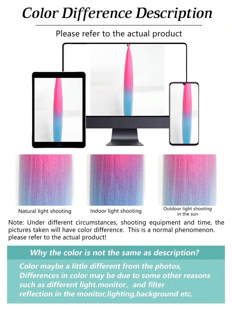 Synthetic Ponytail 1 Pack Braid Extension, Full of Color Ponytail Extension, with Elastic Tie Straight Tube Sleek Wrap Extension Hair