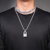 Хип-хоп циркониевый замок креативное мужское и женское индивидуальное ожерелье с подвеской Европейская и американская мода короткое ожерелье