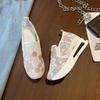 Platform Wedges Women's Sneakers Floral Embroidery Mesh Comfy Heeled Shoes Woman Sneakers for Women Slip On Casual