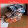 Fashion Plaid Beret Hat For Women Summer Breathable Sun Protection