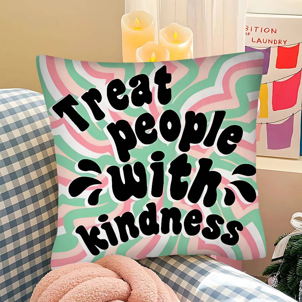 1PC H-Harris Styles Lyrics Art Retro Print Pillow Case Square Pillow Bedroom Sofa Leisure Car Living Room Home Decoration