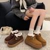 Women's Thick Soled Winter Fur One Lightweight Warm Anti Cold Padded Snow Boots Non-slip Wear Casual Sneakers Cotton Boots