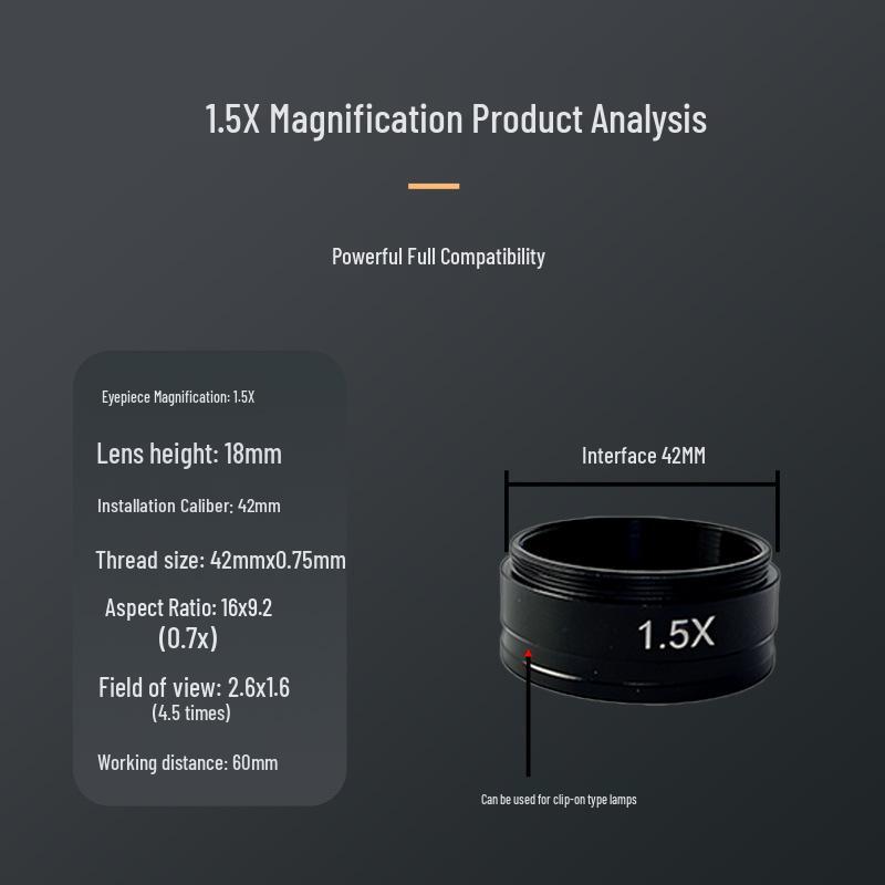 42mm Integrated Microscope Attachment Lens: 0.3X-0.7X HD Wide-Angle Magnification