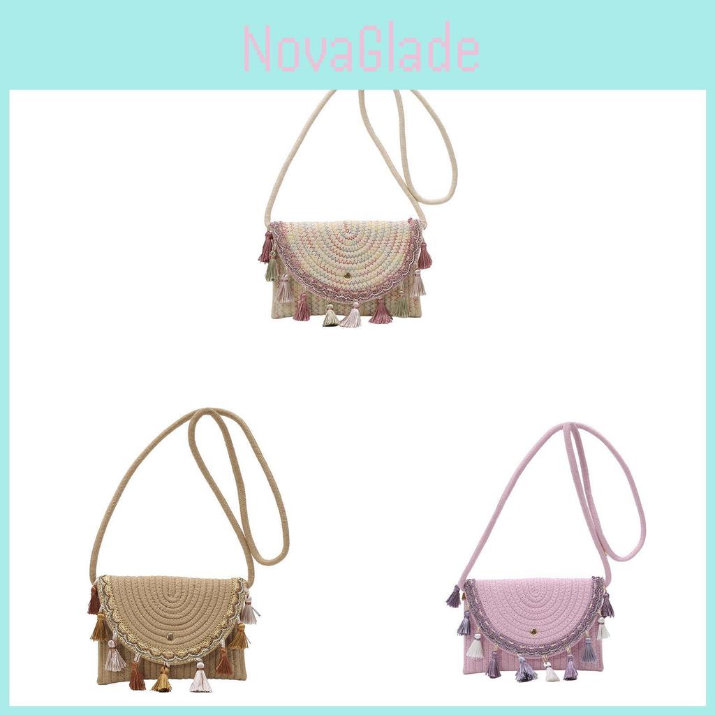 Woven Trendy Crossbody Bag For Women Soft Polyester Material Small Daily Accessory