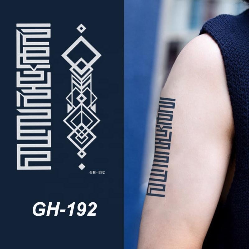 GH Hot Sale Waterproof Long Lasting Temporary Tattoos Stencil Body Art Arm Chest Leg Shoulder Tattoo Stickers for Girl Men Women