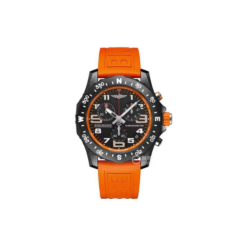 Men's Quartz Watch High-end Sports Multifunction Six Hands Professional 42mm Dial Silicone Strap Waterproof less