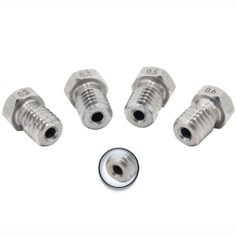 5 шт., сопло из нержавеющей стали, детали для экструдера для 3D-принтера, резьбовая часть накаливания