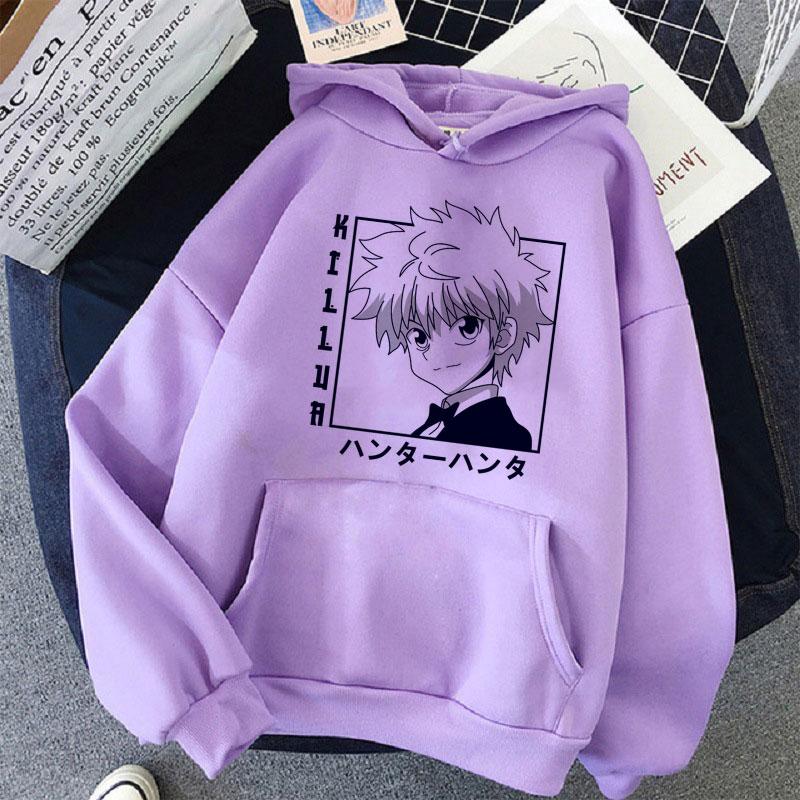 Кавайи Hunter X Hunter Женские Худи Толстовка Киллуа Зольдик Аниме Манга Свободная Худи Толстовка Оверсайз Зимний Пуловер Одежда