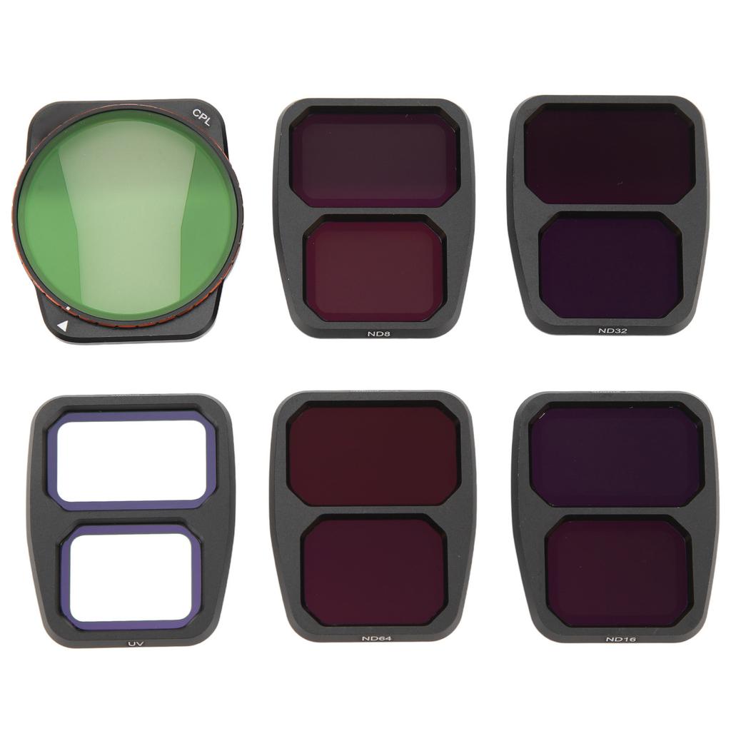 Drone Filter Kit ND8 ND16 ND32 ND64 UV CPL Multi Coated Waterproof Scratch Proof Aluminum Frame HD Drone Filter for Air