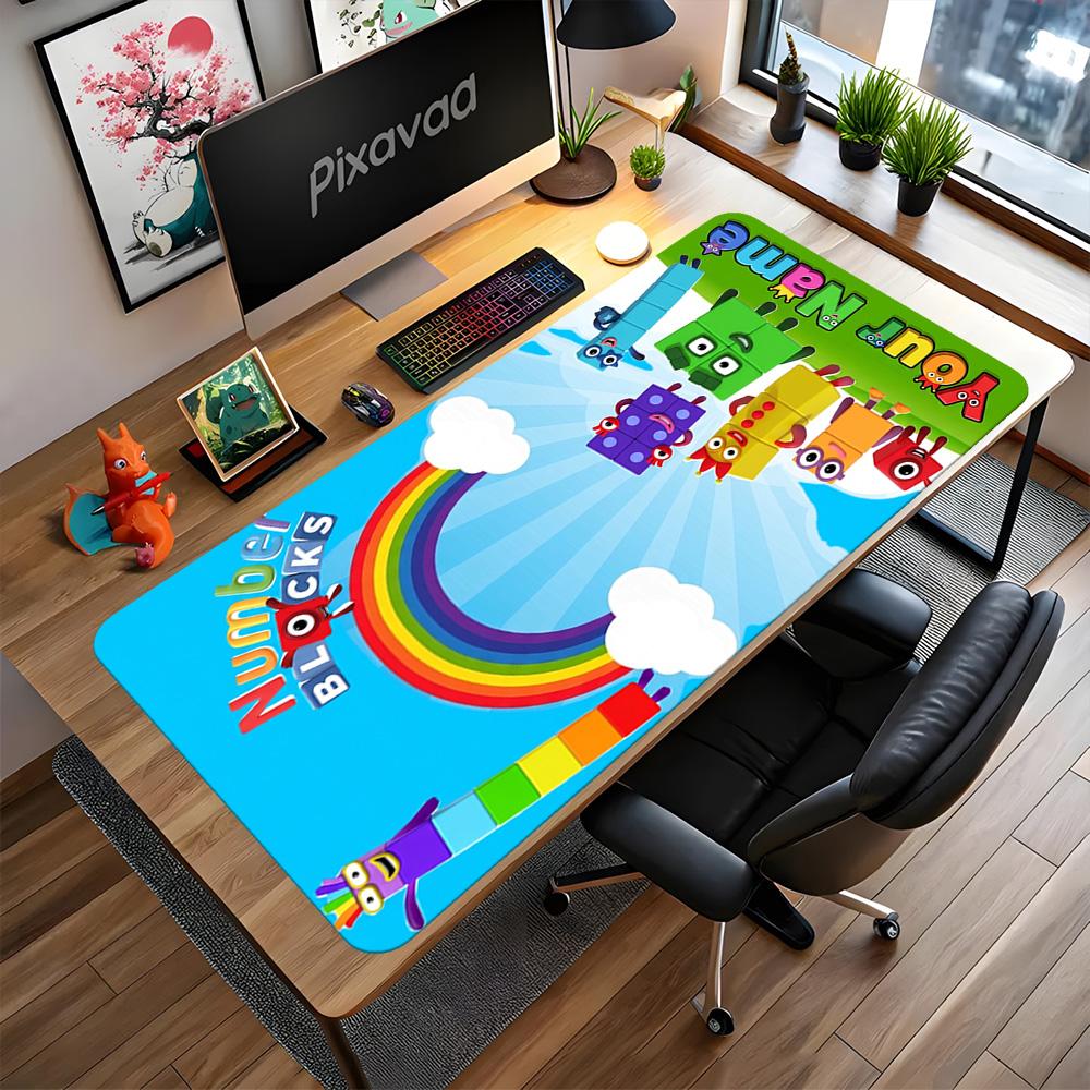 Numberblocks Customized Name Mouse Pad Gamer Mousepad Desktop Mouse Pad Non-Slip Rubber Bottom Perfect for Office Desktop Supplies School Home