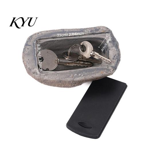 Hidden Key Container for Outside Holder Rock Outside, Waterproof Spare Hider, Realistic Outdoor Box Hiding Spot, Fake Safe Garden Yard Driveway Hider
