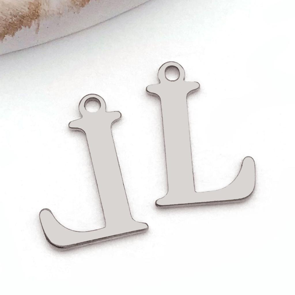 Подвески с буквами алфавита из нержавеющей стали, ювелирные аксессуары для самостоятельного изготовления ожерелий, браслетов и серег
