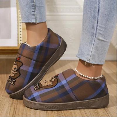 Зимние теплые тапочки домашняя мягкая обувь женские удобные плоские каблуки шлепанцы для дома в помещении спальня Zapatillas Casa Mujer