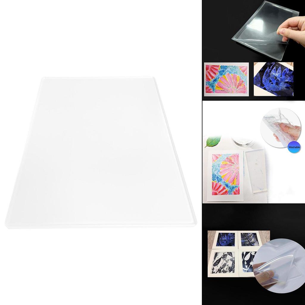 Gel Printing Plate Monoprinting Print Sturdy Lightweight,for Mixed Media Card Making