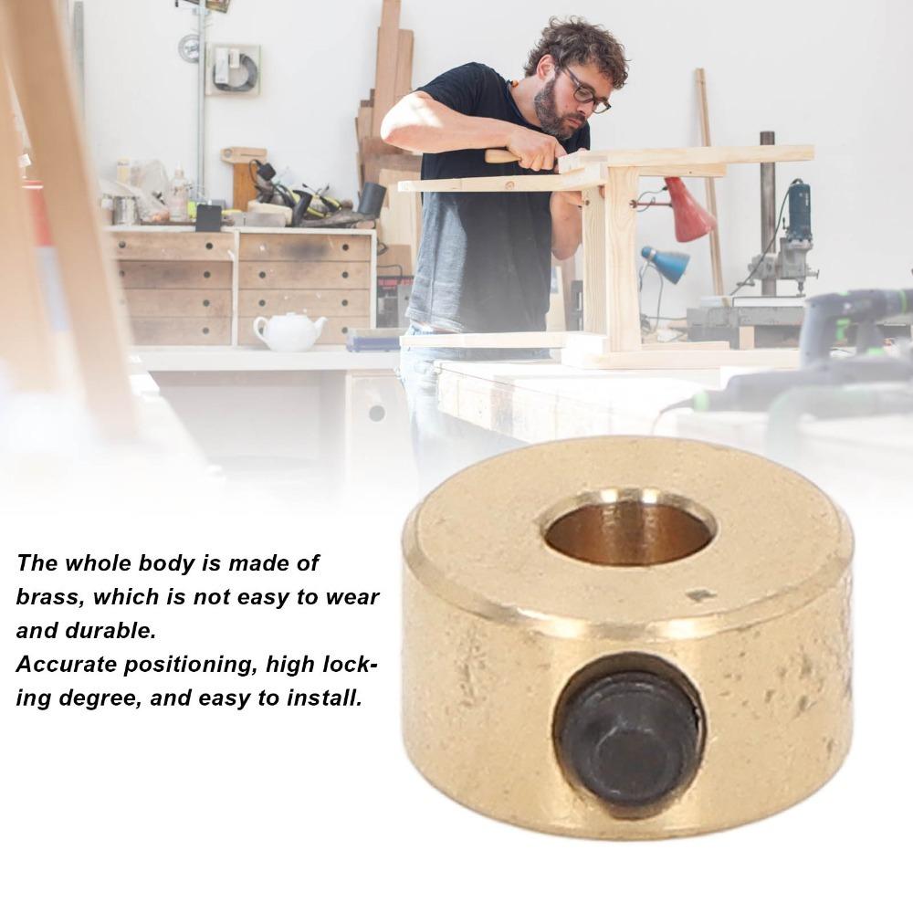 Shaft Positioner Drill Stop Collar Brass Material Depth Stop Collar Brass Drill Bit Woodworking