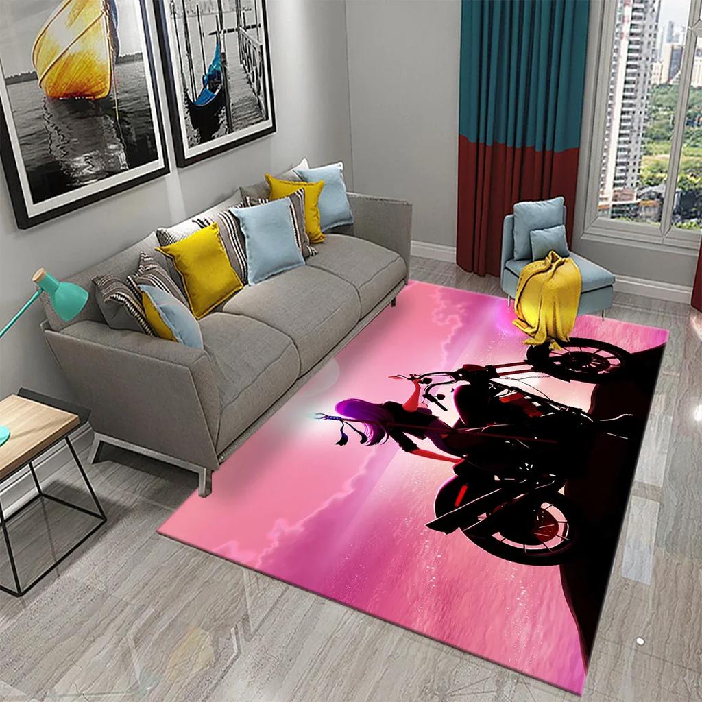 3D Винтажный Крутой Классический Мотоцикл Ковер Картина маслом Искусство Ковер Дом Спальня Гостиная Украшения Коврик для ванной Нескользящий