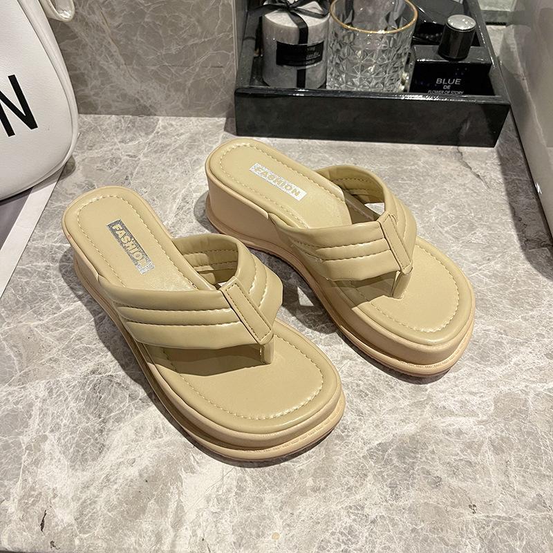 Шлепанцы Mezzo женские летние 2024 новые удобные пляжные туфли на толстой подошве модные сандалии темперамент прилив