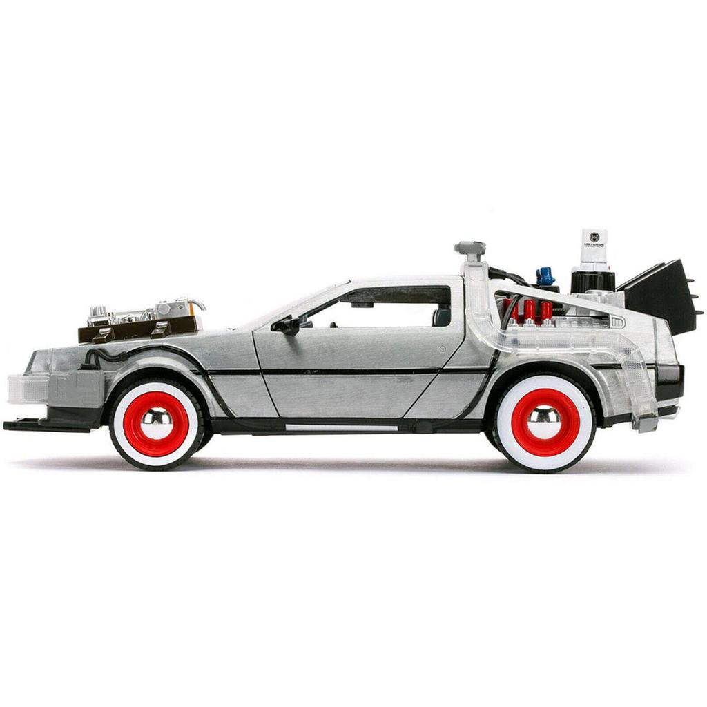 Назад в будущее, часть III, литая машина от JADA TOYS, машина времени DeLorean со светом НАЗАД В БУДУЩЕЕ, ЧАСТЬ III, литая машина от JADA TOYS