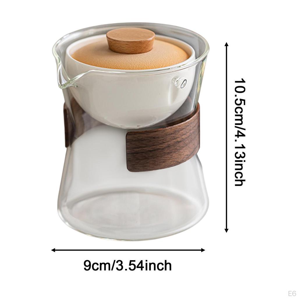 Стеклянный чайник Цветущий и рассыпной лист столовая посуда съемный портативный чайник Гун-фу