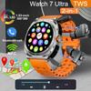 2025 New TWS 2 In 1 Smart Watch Watch 7 Ultra with Wireless Headset Bluetooth Call Men Outdoor Sport Music Smartwatch forAndroid IOS