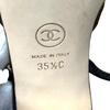 Excellent CHANEL pumps COCO MarkMetal Slingback Strap Leather 35.5 G31318 Used
