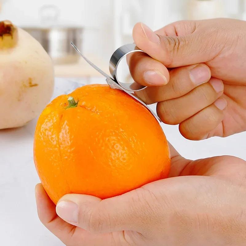 2 шт. апельсиновый нож для чистки цитрусовых фруктов из нержавеющей стали нож для чистки лимона и апельсина приспособление для удаления кожуры с фруктов гаджеты кухонные принадлежности