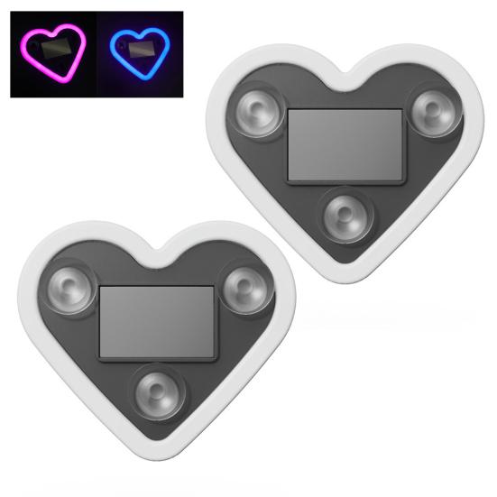 Yousheng Светодиодная неоновая лампа в форме сердца на солнечной батарее для окна автомобиля, беспроводная автоматическая атмосферная лампа, 5 режимов, украшение салона автомобиля с присосками