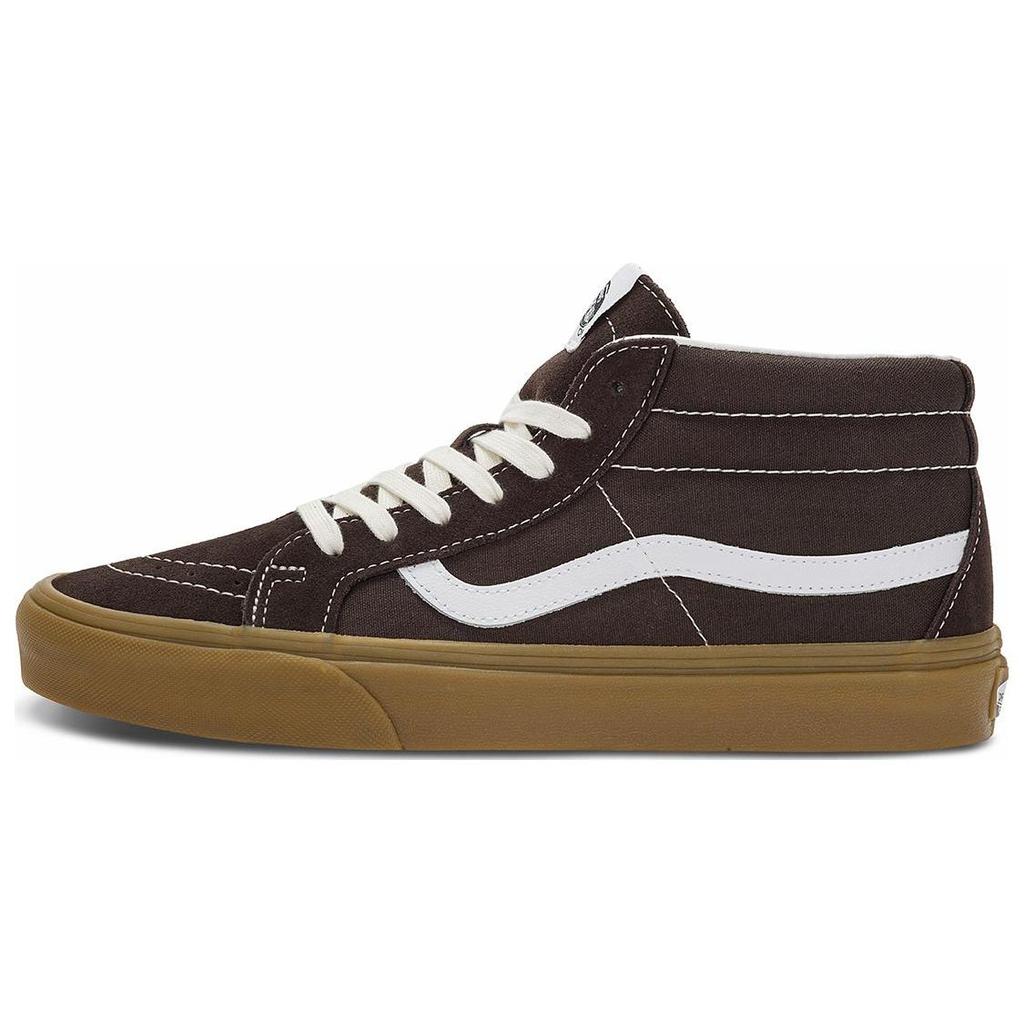 Vans Sk8 Casual Mid-Top Skate Shoes Unisex Sneakers Black Brown VN0A391FCHC