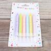 Ins Retro Letters Happybirthday Colorful Birthday Cake Candle New Rainbow Color Children