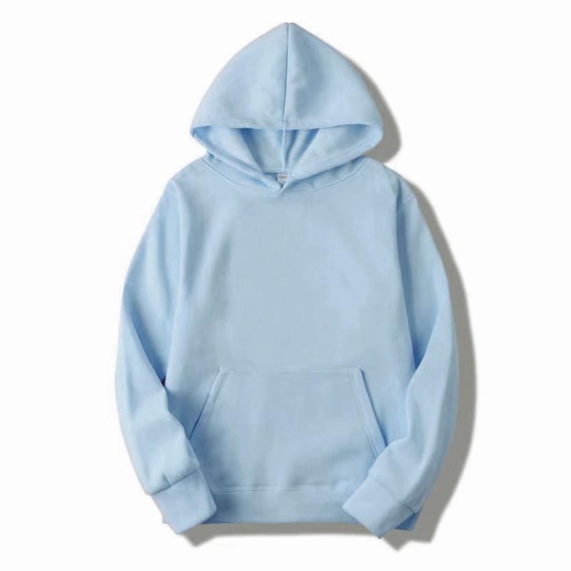 Loose Fit Hooded Sweatshirt Unisex Solid Color Casual Top