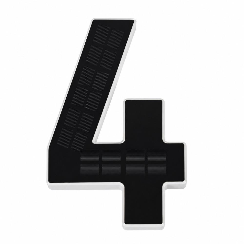 Highlighting LED House Number Plaque IP65 Waterproof Solar Digital Doorplate  Home