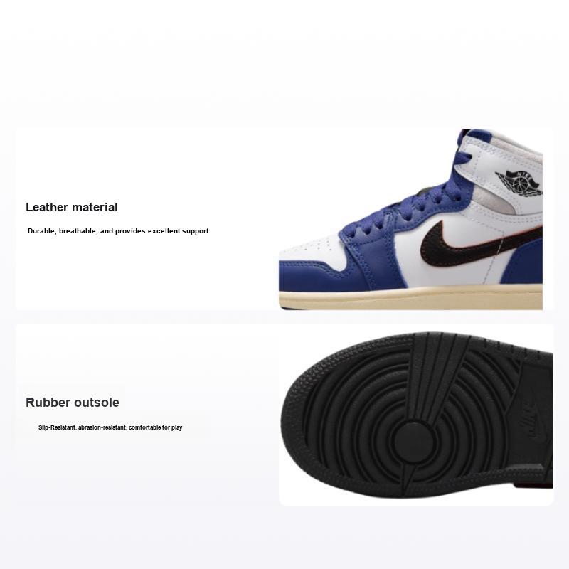 Air Jordan 1 Retro High OG PS Rare Air - Deep Royal Blue Детские кроссовки Белый Нейтрально-серый Черный FD1412-100