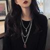 Trendy Cold-Style Internet Celebrity Multi-Layer Necklace for Women - Hip-Hop Harajuku Double-Layer Sweater Chain.
