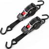 JiiinMiiin Automatic Retractable Ratchet 3m Set of GS for Moving and Transport Strap, Long, 2.5cm Wide, 2, Certified, Multi-Purpose,