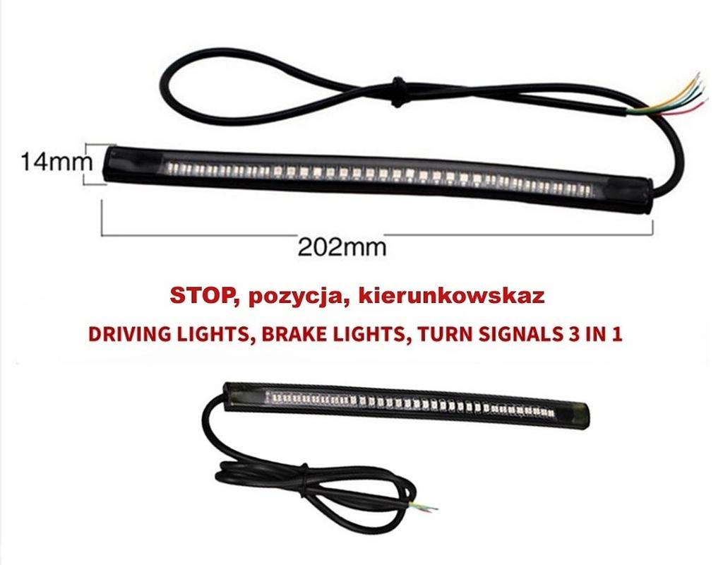 ЗАДНИЕ ФОНАРИ FLEX LED стоп, габарит, указатель поворота мотоцикл, 12 В